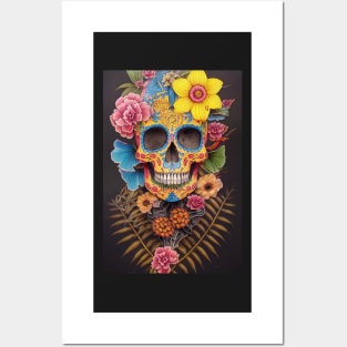 Australiana Sugar Skull v4 Posters and Art